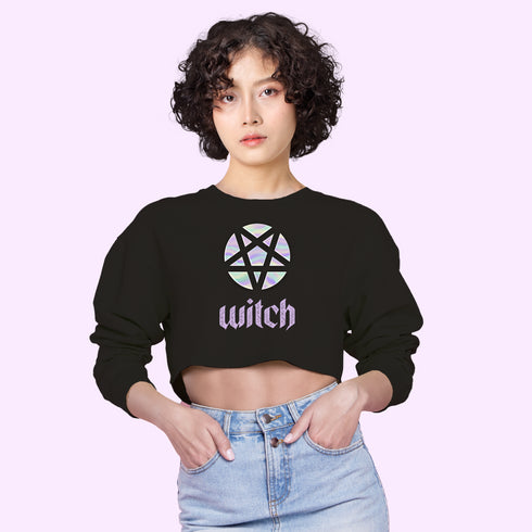 Cropped Witch Pentagram Sweatshirt